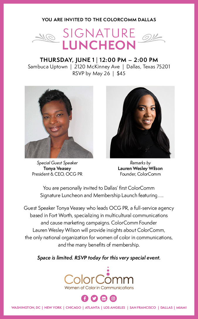 dallas luncheon invite colorcommcolorcomm