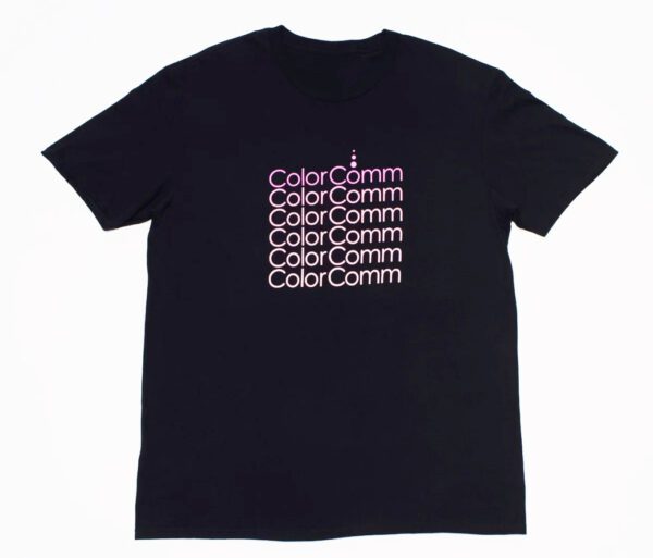 Black ColorComm T-Shirt Half Sleev