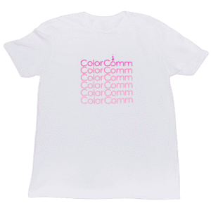 White ColorComm T-Shirt Half Sleev